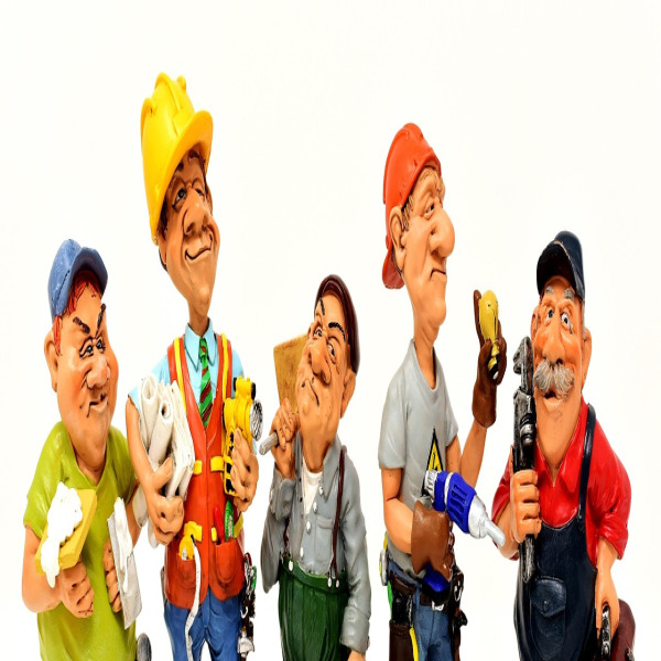 female construction manager portrait helmet